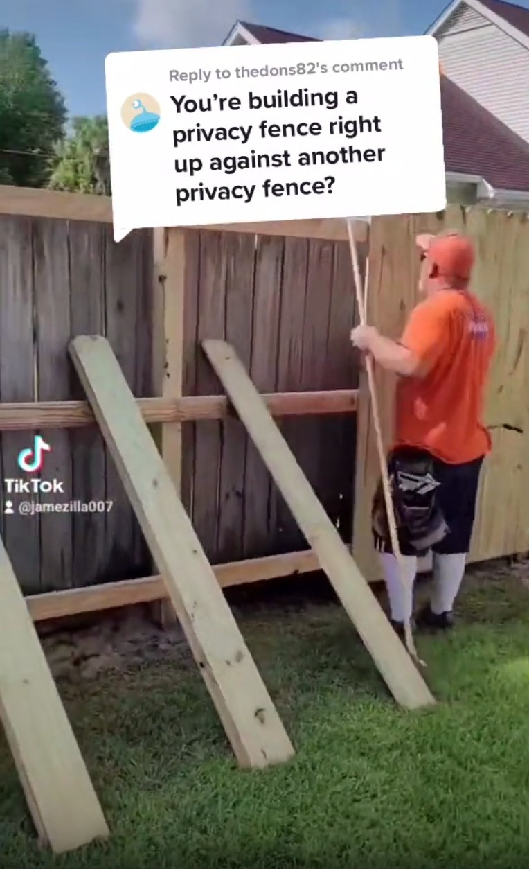 My neighbor built a privacy fence facing my property -I so did the same but everyone keeps asking the same question