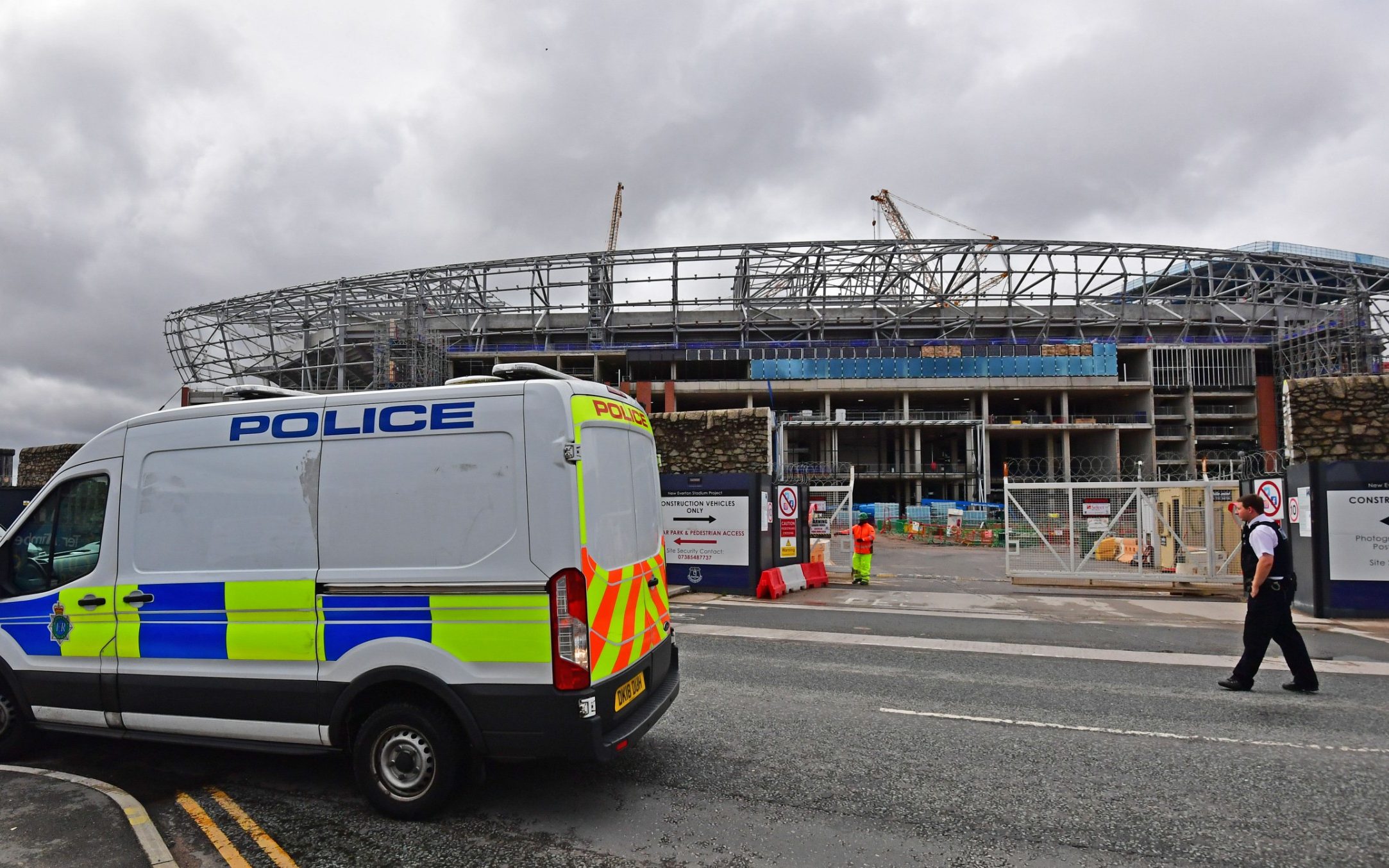 Everton stadium: Man, 26, dies after incident at construction site