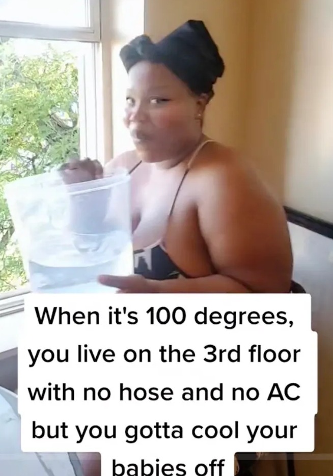 I live on the third floor with no AC and it’s 100 degrees out – I have a creative solution to cool my kids off