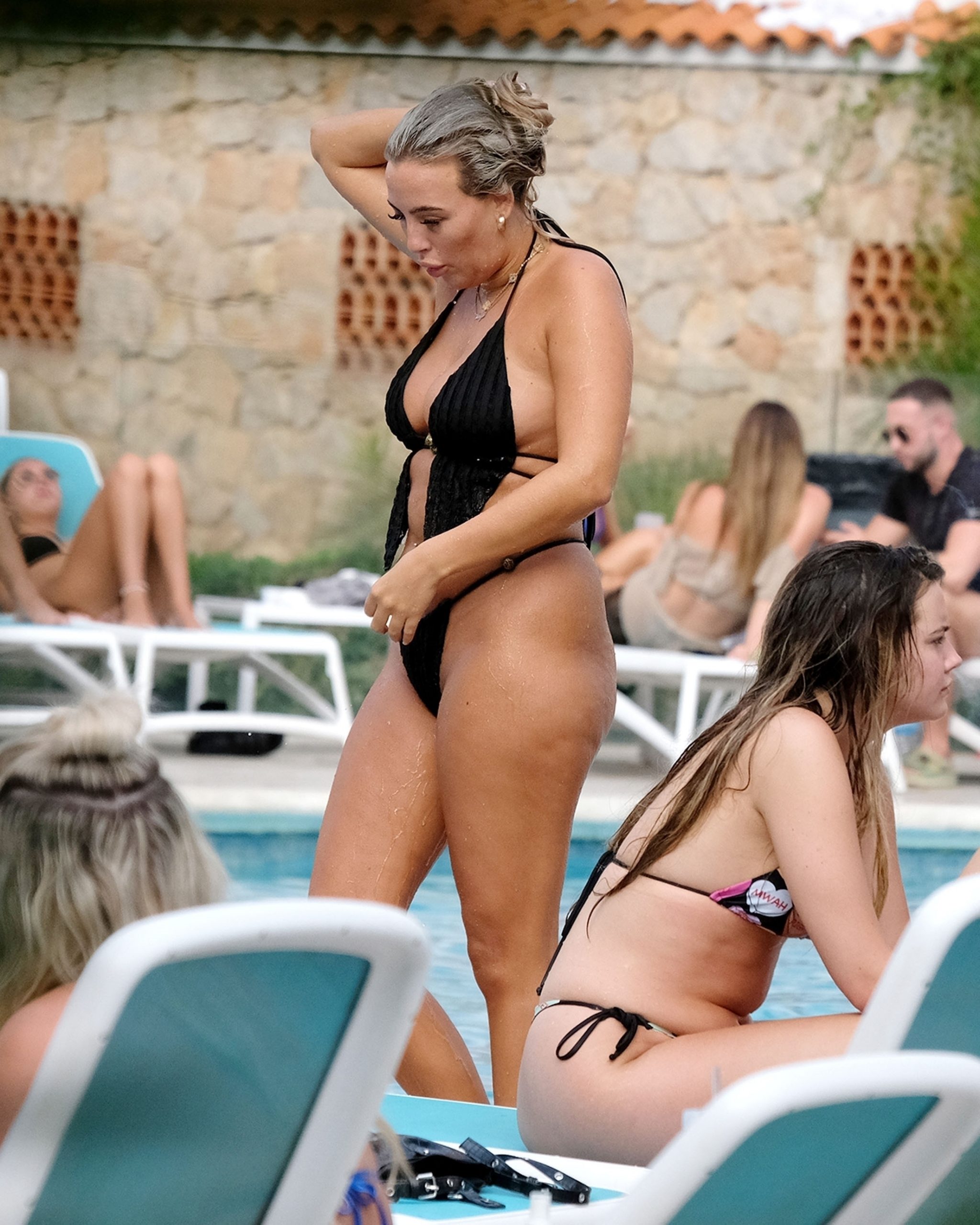 Love Island winner Jess wears very revealing bikini as she sunbathes on holiday in Ibiza