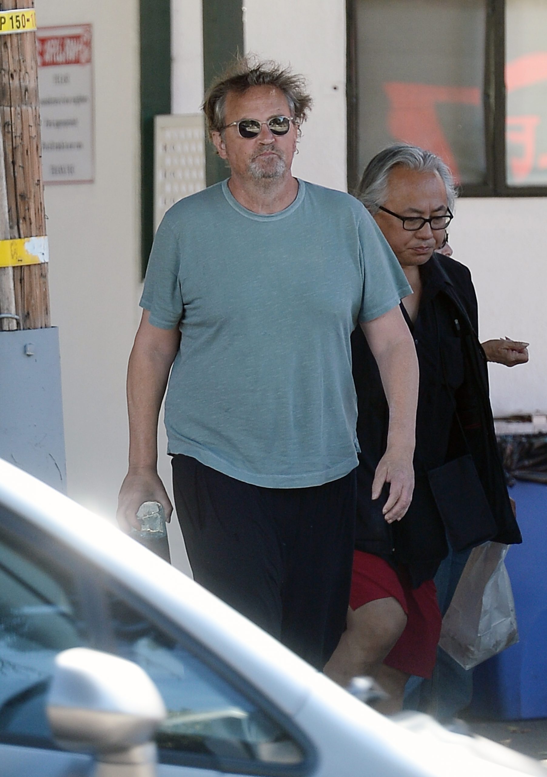 Matthew Perry looked downcast while out having dinner just days before Friends star’s shocking death