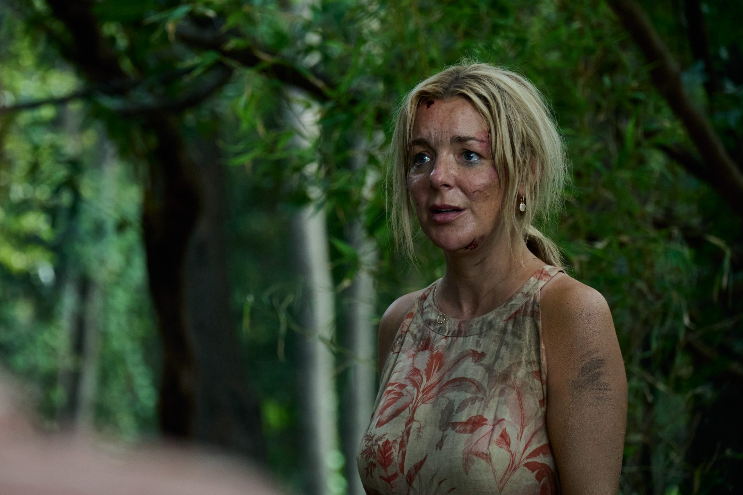 Sheridan Smith is battered and bruised emerging from crashed plane in first look at new survival thriller The Castaways