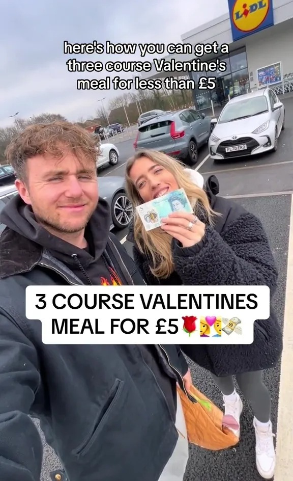 I got a three-course Valentine’s meal for two from Lidl for less than a fiver – here’s the exact shopping list I used