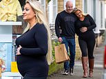 Pregnant Daisy May Cooper is seen for the first time since revelation she is expecting her third child with her new DJ boyfriend as the couple look loved-up on shopping trip