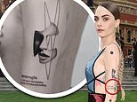 Cara Delevingne confirms she has FIXED her botched tattoo during appearance at the Olivier Awards after fans pointed out nightmare typo in original inking
