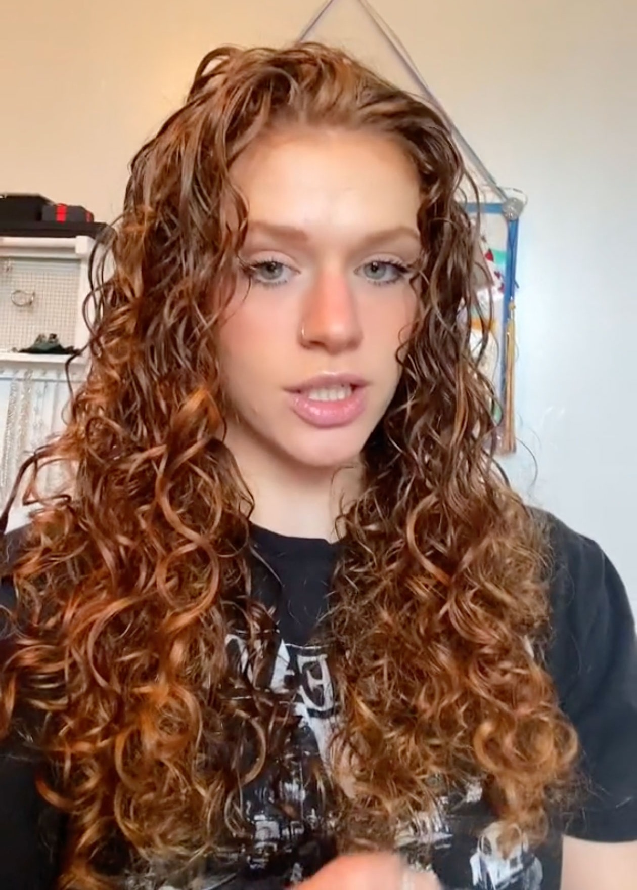 My ‘plop’ hack sculpts my curls overnight – all you need are a T-shirt and a hair tie, your locks will look fabulous