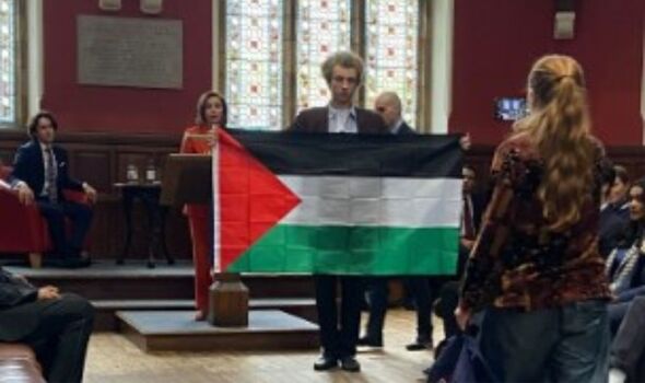 Nancy Pelosi speech disrupted by pro-Palestine protesters at Oxford University