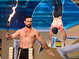 ‘Who even has all this kit just laying around?!’ Britain’s Got Talent viewers amused by ‘don’t try this at home’ warning as hunky danger act Arbon precariously balances on top of stilts while surrounded by fire