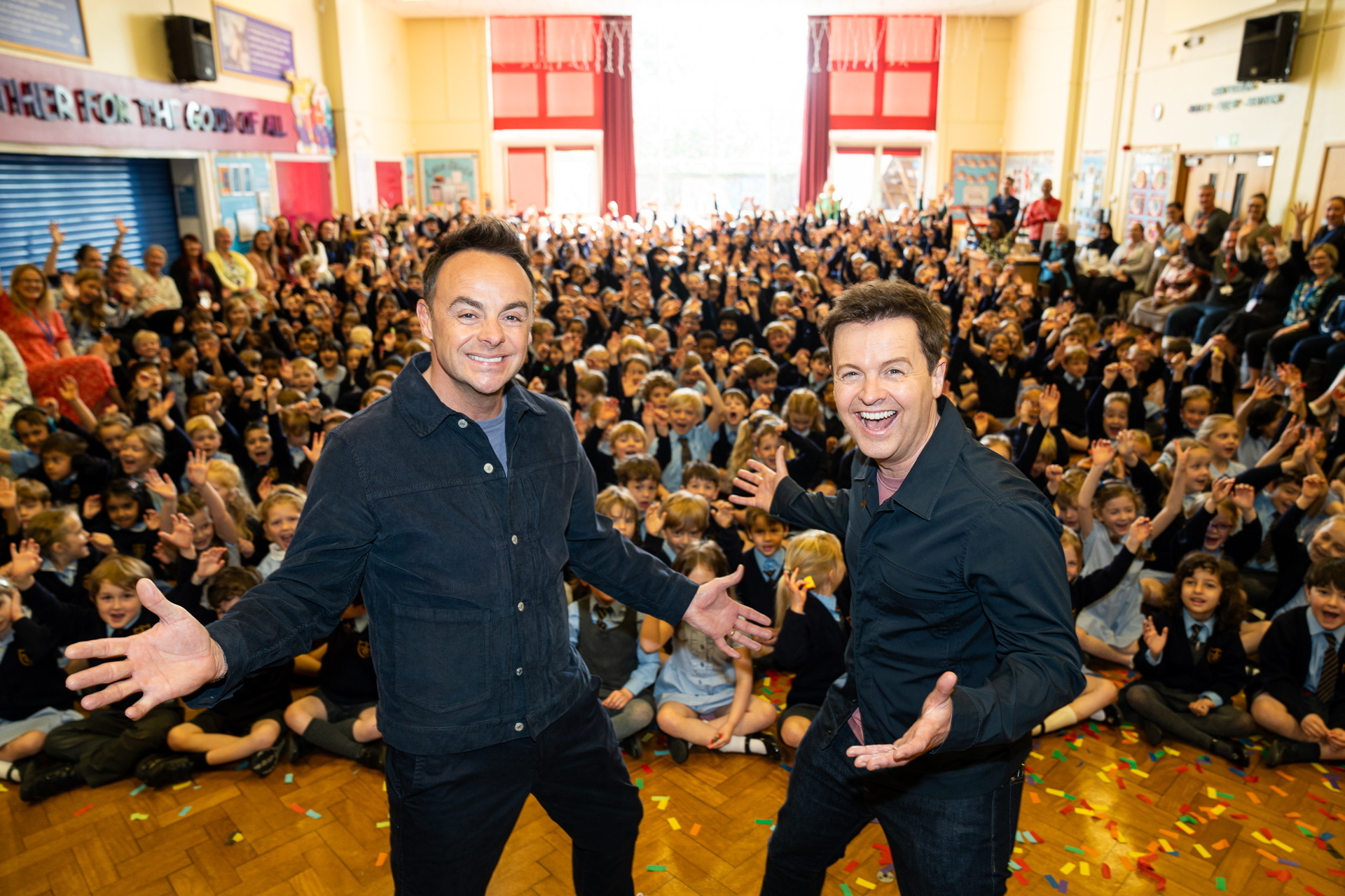 Ant and Dec surprised pupils and staff at a primary school to highlight the importance of teaching kids about finances