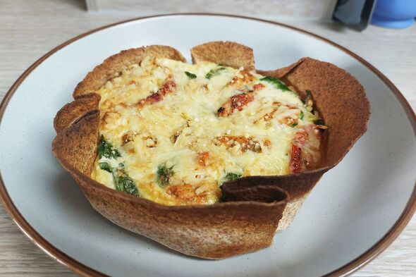 I made a baked egg tortilla – it’s quick and easy and bakes in just 20 minutes