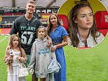 Jacqueline Jossa and Dan Osborne put on a united display as they pose for sweet family snap at Sellebrity Soccer match