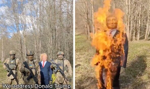 Ukrainian soldiers burn Donald Trump effigy and call him a ‘traitor’ in shocking video