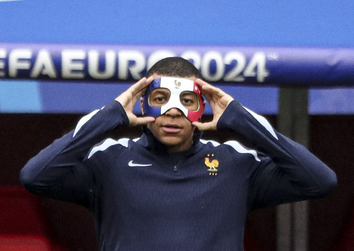 Kylian Mbappe’s NEW mask ‘revealed’ as France star starts on bench for Netherlands Euro 2024 clash