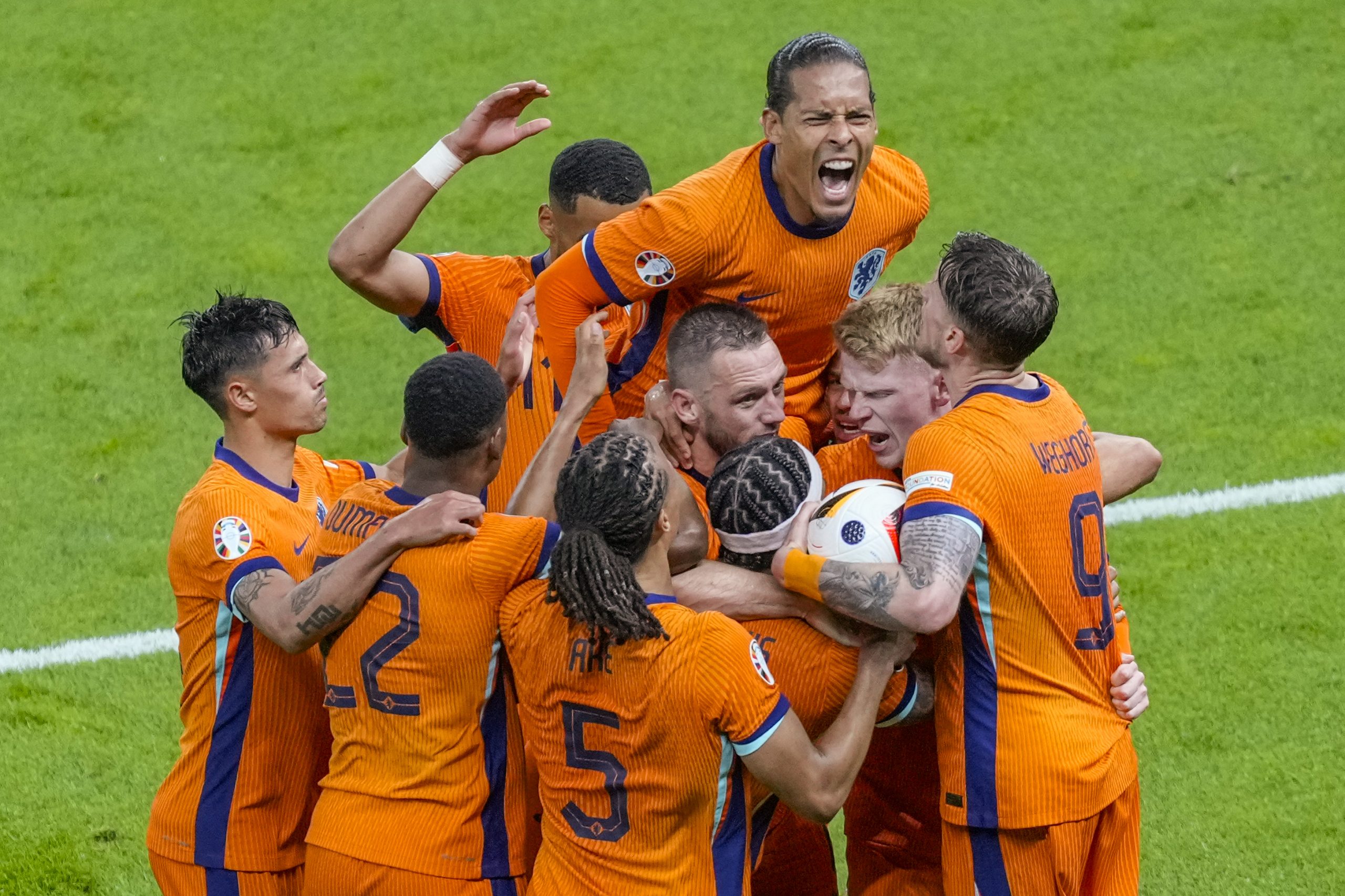 Netherlands 2 Turkey 1: Dutch set up huge semi-final clash with England as own goal caps comeback win