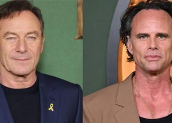 Jason Isaacs takes a dig at ‘White Lotus’ feud rumours with Walton Goggins