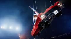 ‘Stop!’ – Beyoncé pauses show as flying Cadillac tilts mid-air