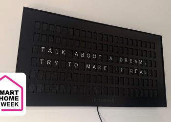 The Vestaboard smart display costs twice as much as my TV, but it works hard to justify the price