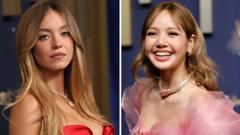 Sydney Sweeney and Lisa from Blackpink walk Emmys red carpet