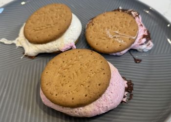 These air fryer s’mores are just like the ones you toast on a fire but without the smoke and mess These air fryer s’mores are just like the ones you toast on a fire but without the smoke and mess