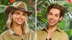 Vogue Williams and Tom Read Wilson enter TV jungle as I’m A Celebrity’s late entrants