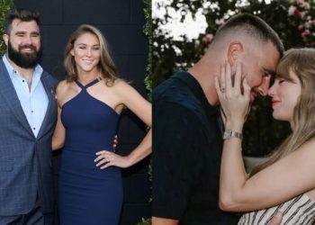 Kylie Kelce takes a jab at husband Jason after Travis claimed he, Taylor Swift never argued