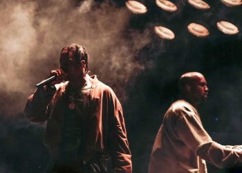 Kanye West and Travis Scott pull power pose in new pure-attitude photo