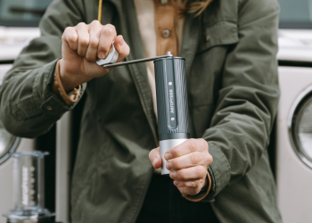 AeroPress just launched a stylish new manual coffee grinder with titanium burrs that you can crank by hand — or with an electric drill