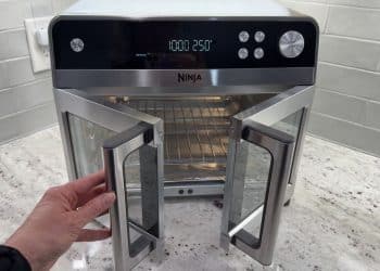 Ninja French Door Air Fryer and Countertop Oven does it all — but it cooks faster than you might expect, so you’ll need to keep an eye on it