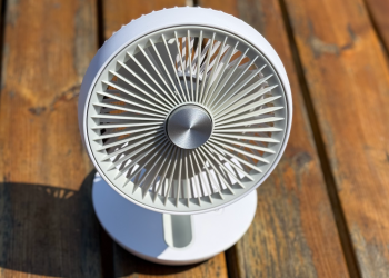 The Dimplex Rechargeable Cordless Desk Fan is a good go-anywhere fan, but you might want to play some music to drown out its drone