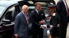 King and Macron arrive for sneak preview of landmark Bayeux Tapestry exhibition