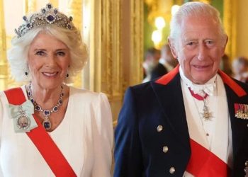 King Charles, Queen Camilla share photo from state banquet at Windsor Castle